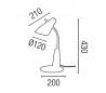 Lampe de bureau ZEUS PVC intérieur blanc E27 flexo