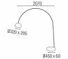 Lampe pied-2 Salle de métal LILIUM en nickel mat E27
