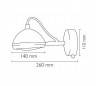 Appliquer murale en acier LAMPETTA Beige intérieur GY 6,35
