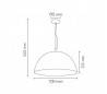 Pendentif en verre plafond en fibre G MAGMA pour interne Negro Gold-E27
