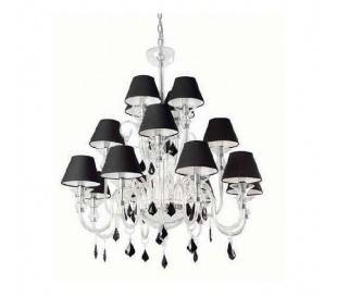 Métal pendentif plafond intérieur MURANO E14 noir
