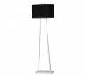 Lampe en acier Foot - noble salle intérieure textile Chrome-Negro E27