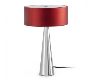 Vinyle mat en aluminium-chrome-Rojo Cristal interne G9 Lampe de table