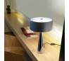 Vinyle mat en aluminium-chrome-Rojo Cristal interne G9 Lampe de table