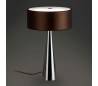G9-brun opaque de vinyle Chrome-Aluminium Lampe de table Cristal interne