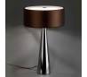 G9-brun opaque de vinyle Chrome-Aluminium Lampe de table Cristal interne