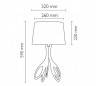 CARLA montage Lampe de table intérieur chrome E27