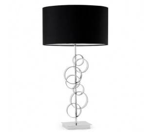 Lampe de table E27 acier et du textile noir - LYON