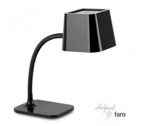 Lumière flexible en acier à l'intérieur de bureau E27 noir