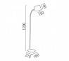 Base de la lampe en acier intérieur salon FLEXI verte E27