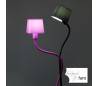 Base de la lampe en acier intérieur salon FLEXI verte E27