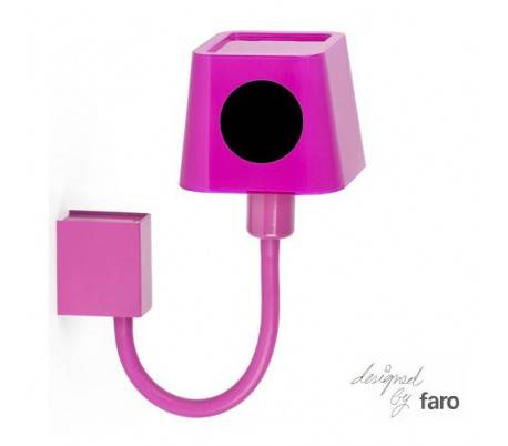 Appliquer en acier de mur intérieur FLEXI E27 noir