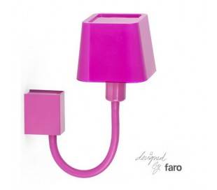 Appliquer murale en acier FLEXI intérieur fuchsia E27