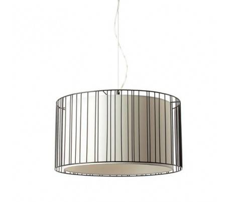 Maple Pendentif Plafond-Textil LINDA L E27 en noir 1