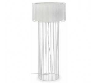 Pied de lampe Linda Hall Maple-Textil intérieur blanc 1 L E27