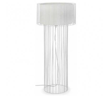 Pied de lampe Linda Hall Maple-Textil intérieur blanc 1 L E27