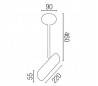 Raccordement en acier Plafond suspendu pour interne blanc 1 L GU10