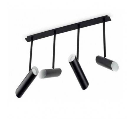 Raccordement en acier Plafond suspendu pour 4 L blanche interne GU10