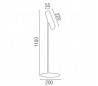 LINK pied de lampe en acier noir intérieur GU10 1 L Hall