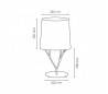 Arbre blanc Lampe métallique interne 1 L E27 bureau