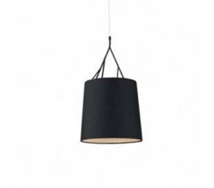 Plafond pendentif en métal de l'arbre en noir 1 L E27