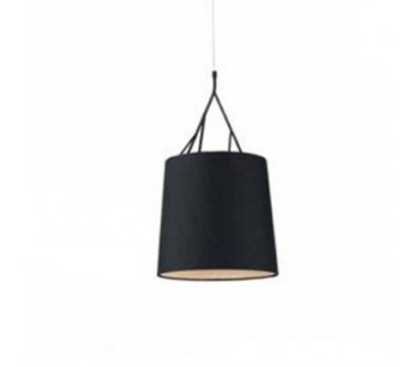 Plafond pendentif en métal de l'arbre en noir 1 L E27