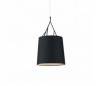 Plafond pendentif en métal de l'arbre en noir 1 L E27