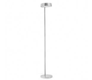 Lampe pied en métal nickel satiné nexus salon intérieur E27