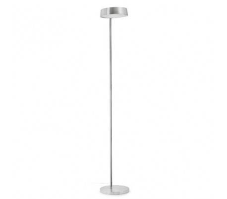Lampe pied en métal nickel satiné nexus salon intérieur E27