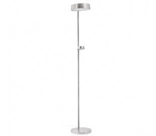 Salon Lampe à pied avec lien de lecture en métal léger pour l'intérieur nickel satiné E27