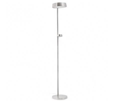 Salon Lampe à pied avec lien de lecture en métal léger pour l'intérieur nickel satiné E27