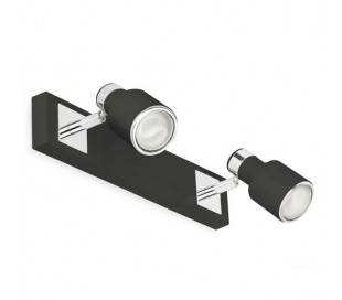 Applique en acier pour BLAT intérieur noir et chrome GU10