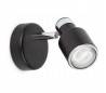 Applique en acier pour BLAT intérieur noir et chrome GU10