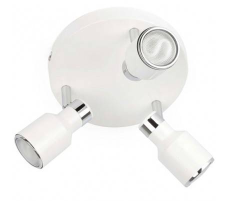 3 Acier ampoules lumineuses Blat soffite à Blanco et chrome GU10