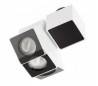 Plafond en aluminium et en acier SQUAD-1 pour interne GU10 blanc opaque