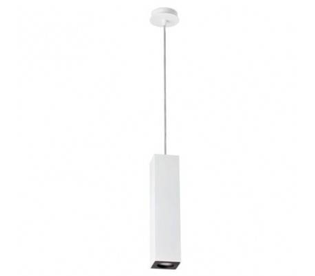 Pendentif plafond en aluminium et acier SQUAD intérieur GU10 blanc mat