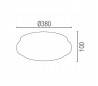 ROUND plafond acrylique intérieur gris T5