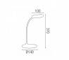 TOM bureau métallique intérieur lampe LED blanche