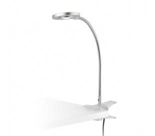 Lampe à pince de bureau en aluminium et en métal gris JERRY intérieur LED