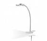 Lampe à pince de bureau en aluminium et en métal gris JERRY intérieur LED
