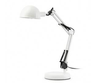 Lampe de bureau E14 blanc intérieur en métal BAOBAB