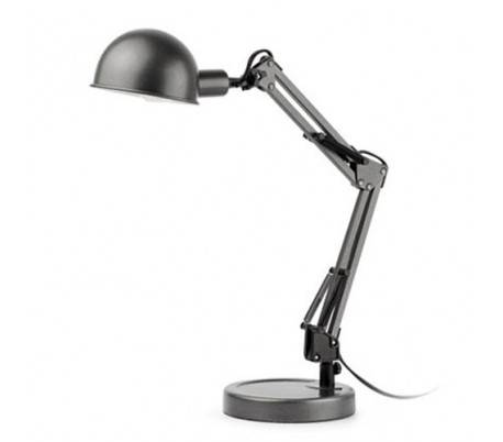 Lampe de bureau E14 gris métal intérieur BAOBAB