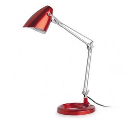 Lampe de bureau E14 rouge intérieur en PVC ARIEL