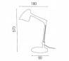 Lampe de bureau E14 noir intérieur en PVC ARIEL
