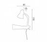 Lampe clip à l'intérieur du bureau Rosa E14 MERLIN PVC