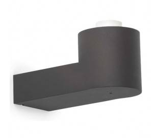 Appliquer en aluminium moulé BLUB couleur extérieure gris foncé E27 + Blanco