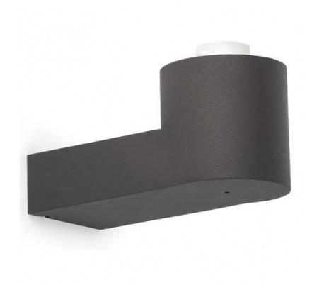 Appliquer en aluminium moulé BLUB couleur extérieure gris foncé E27 + Blanco