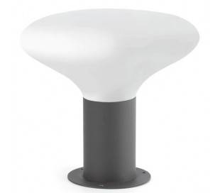 Extérieur Beacon aluminium moulé gris foncé BLUB E27 + Blanco