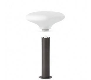 Marquage gris foncé extérieur en aluminium moulé BLUB E27 + Blanco