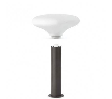 Marquage gris foncé extérieur en aluminium moulé BLUB E27 + Blanco